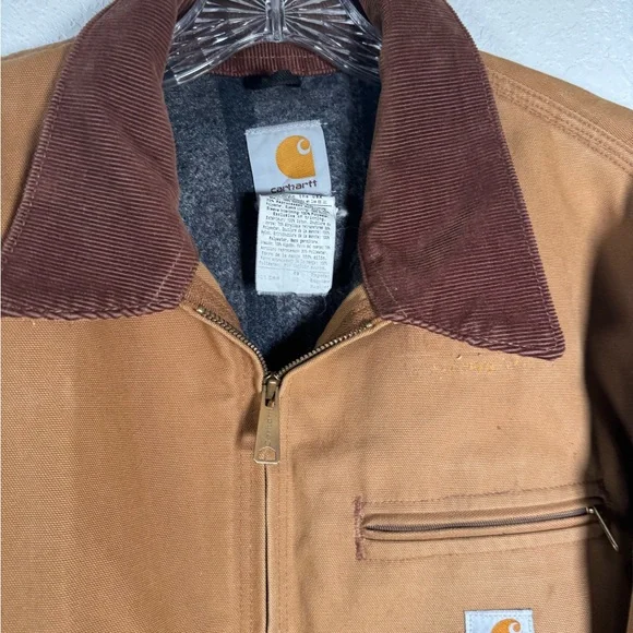 ジャケット・アウター 90'Carhartt blanket liner detroit jacket Vintage 90's Carhartt Detroit Jacket Blanket Lined Brown XL